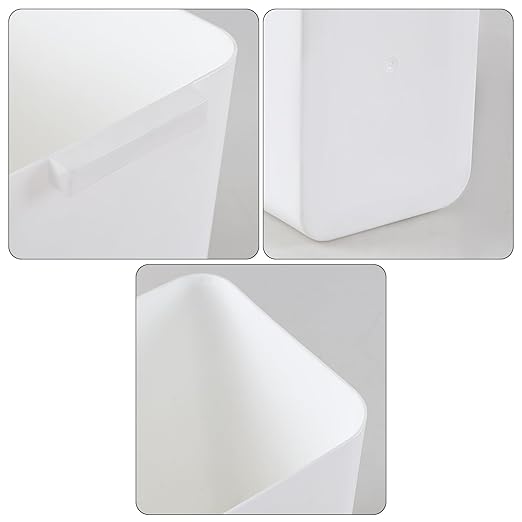 4.5 Gallon Plastic Waste Basket Small Deskside Wastebasket Trash Can for Office Bathroom Bedroom Kitchen 3 Packs