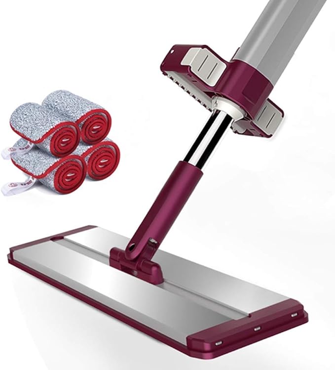 Professional Microfiber Mop | Stainless Steel Handle | Household Mopping Wooden Floor Mop