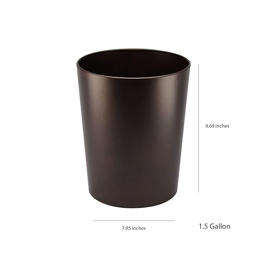 SEDLAV Metal Wastebasket Bronze