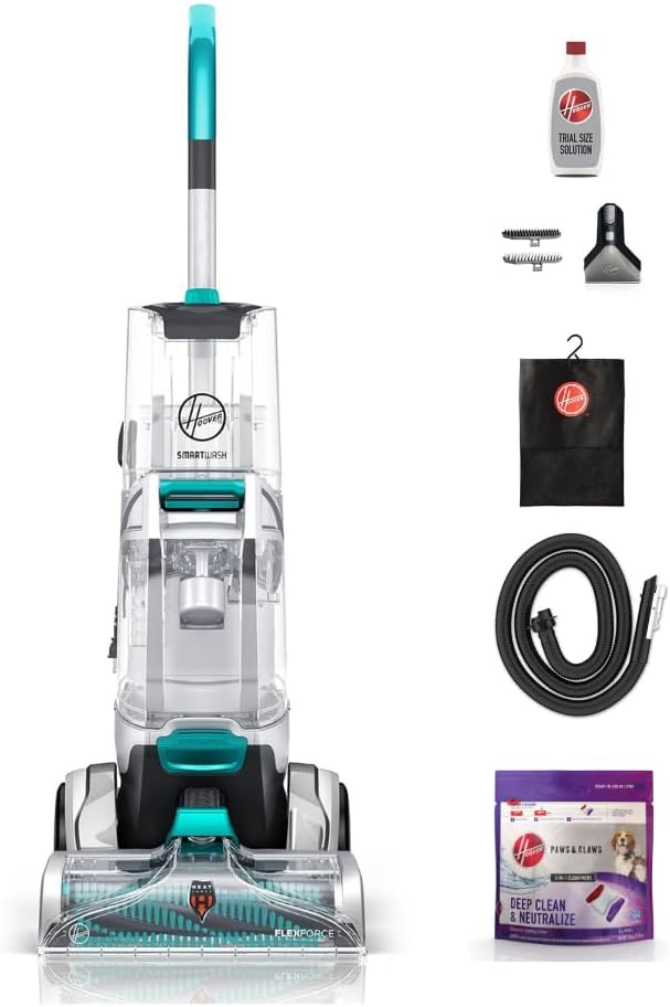 Hoover SmartWash Automatic Carpet Cleaner Machine Deep Cleaning Carpet Shampooer Machine Pair with a Hoover Cleaner Solution for a Bright Refreshed Home