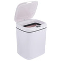 BESTYASH Smart 12l Automatic Sensor Trash Can with Lid Battery-Powered Intelligent Garbage Storage Container for Bathroom Bedroom and Kitchen White Household Waste Bin