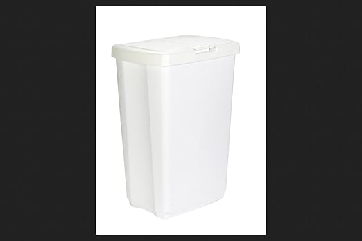 Rubbermaid 13.25 gal. White Spring Top Wastebasket