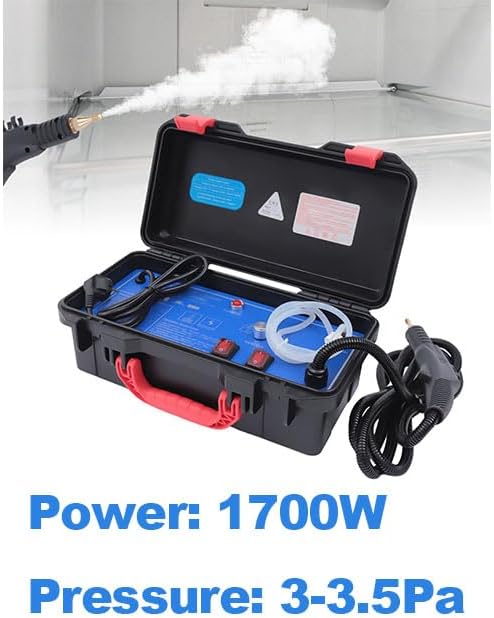 3-in-1 High Heat Steam Cleaner 1700W High Temperature Hand Steamer Portable Steam Cleaning Machine High Pressure Hand Steam Cleaner High Pressure Steam Washer for Home and Car Black