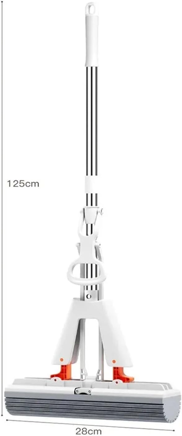 Squeezed Self Draining Rubber Cotton Mop Hand Free Magic Self-Cleaning Flat Household Cleaning ToolsReusable