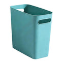 2.4 Gallon Slim Trash Can Small Plastic Wastebasket for Bathroom Office Kitchen Narrow Space Under Sink or Desk (Green)