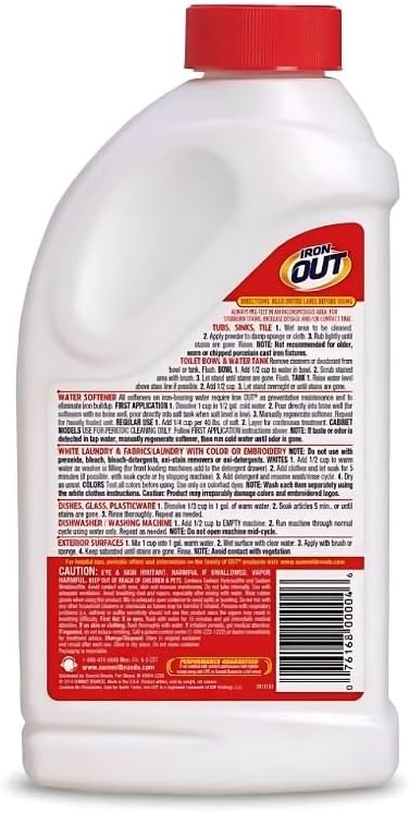 Iron Out Rust Remover Spray 16 oz + 28 oz Powder Bundle with Microfiber Cloth - Rust Stain Remover - Hard Water Toilet Stain Cleaner - Dissolves Rust on Tubs Sinks and Showers - (4 Items)