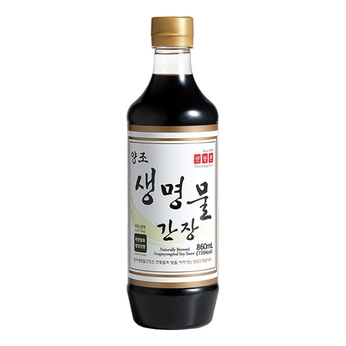 SANC All Purpose Korean Soy Sauce 29.1 Fl Oz (Pack of 1) – Less-Sodium Salt Substitute NON-GMO Bean No Artificial Additives Naturally Brewed Soy Sauce with Music Fermentation