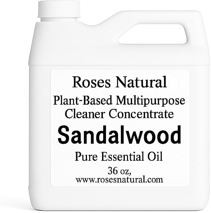 Multipurpose Cleaner Concentrate 36 oz | Plant-Based Non-Toxic Biodegradable | Streak-Free Cleaning for Kitchen Bathroom Glass &amp Floors (Sandalwood)