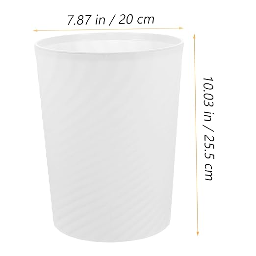 2Pcs Simple Style Plastic Trash Can Lightweight Bathroom Wastebasket for Home Office Kitchen Compact Garbage Bin for Clean Tidy Living Spaces