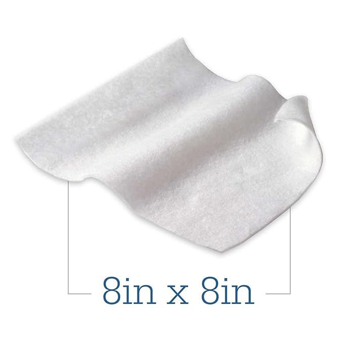 Essential Bath Cleansing Washcloths (60 Packs 480 Cloths) No Rinse Bathing Wipes Ultra Thick Hypoallergenic