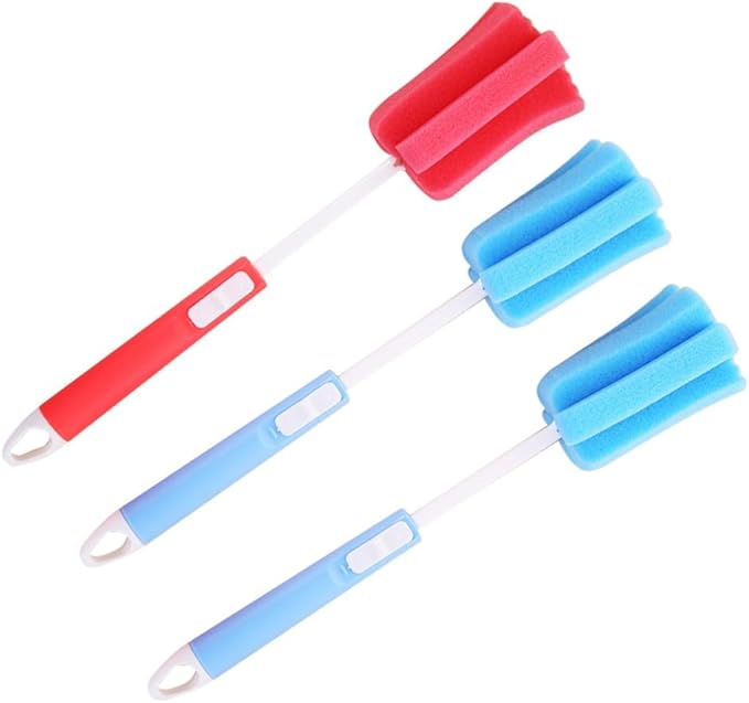 3 Pcs Bottle Brush Long Handle Baby Glass Cleaning Spon for Bottles Cup