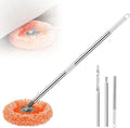 360° Rotatable Adjustable Cleaning Mop 2026 Upgrade Wall Cleaner Mops with Long Handle Extendable Wall Washer for Floor Windows Ceilings and Baseboards Cleaning Tool (Gray 1 Mop Heads)