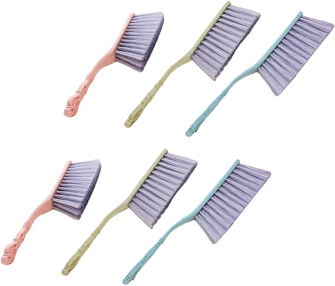 6pcs Thickened Hollow Handle Cleaning Brush Set Household Dusting and Sofa Cleaning Tools Multi-Color Bed and Upholstery Brushes for Home Use
