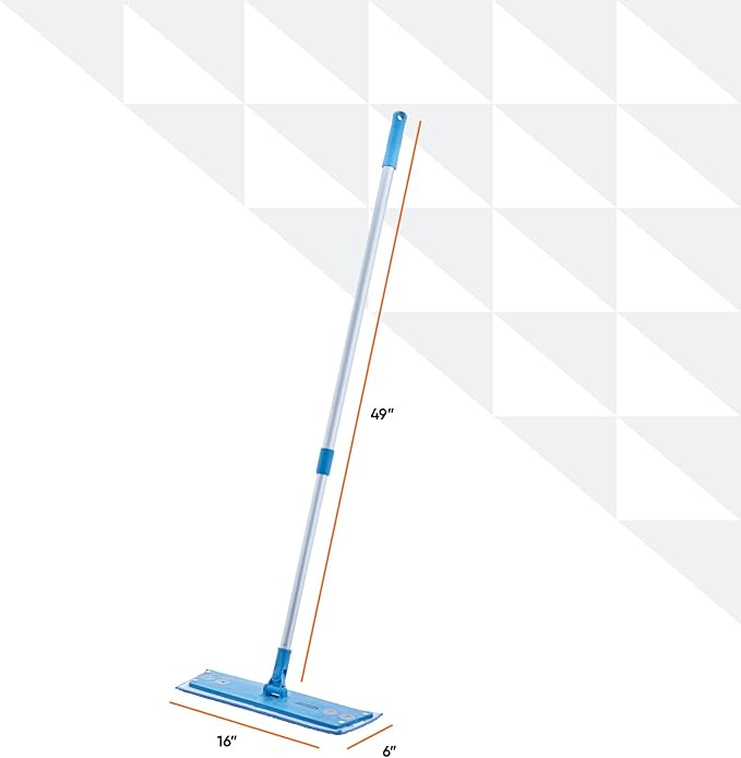 Superio Telescopic Miracle Mop with dusting and Mopping pad Refills Kitchen and Bath Cleaning for Hardwood Floors Ceramic Tiles Linoleum