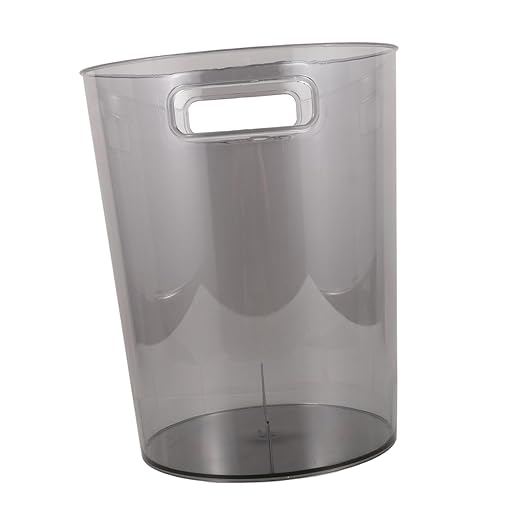 Portable Small Trash Can Round Plastic Wastebasket with Opening for Bedroom Kitchen Office Public Spaces Design for Easy Use and Convenience