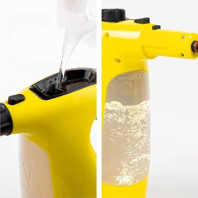 Steam Cleaner Handheld Pressurized High Temperature Cleaning Machine Chemical Free Steamer for Kitchen Bathroom Hard Floor Windows Autos Carpet 1500W (Yellow)