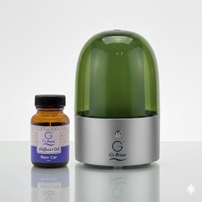 G’s Breeze Smart Diffuser with Refill – Bluetooth &amp Wi-Fi App Control Gradient LED Lighting Adjustable Scent Intensity Low Noise 24 Hour Schedule Aromatherapy Diffuser for Home &amp Office -