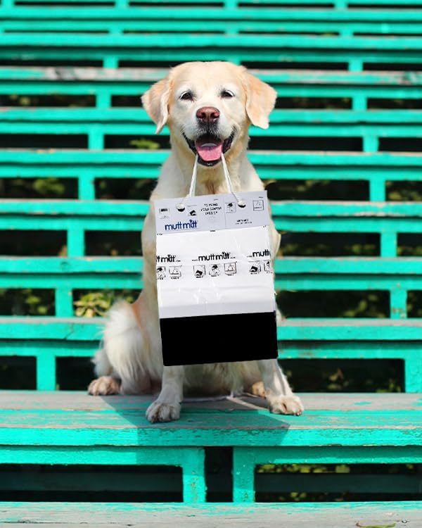 Mutt Mitt® 2-Ply Dog Waste Bags with Thick 2 Mil Mitten - 800 Dog Waste Bags on 8 Station Headers - No more yuck or warm handshake