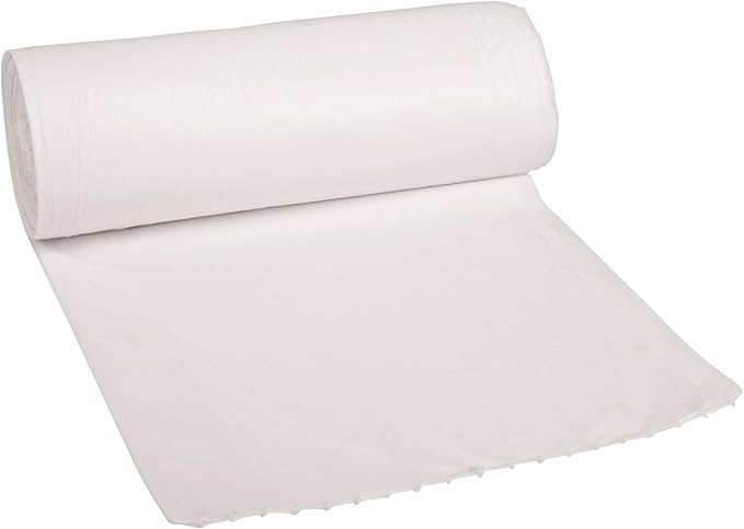 Boardwalk Low-Density Waste Can Liners 30 gal 0.6 mil 30 x 36 White 25 Bags/Roll 8 Rolls/Carton