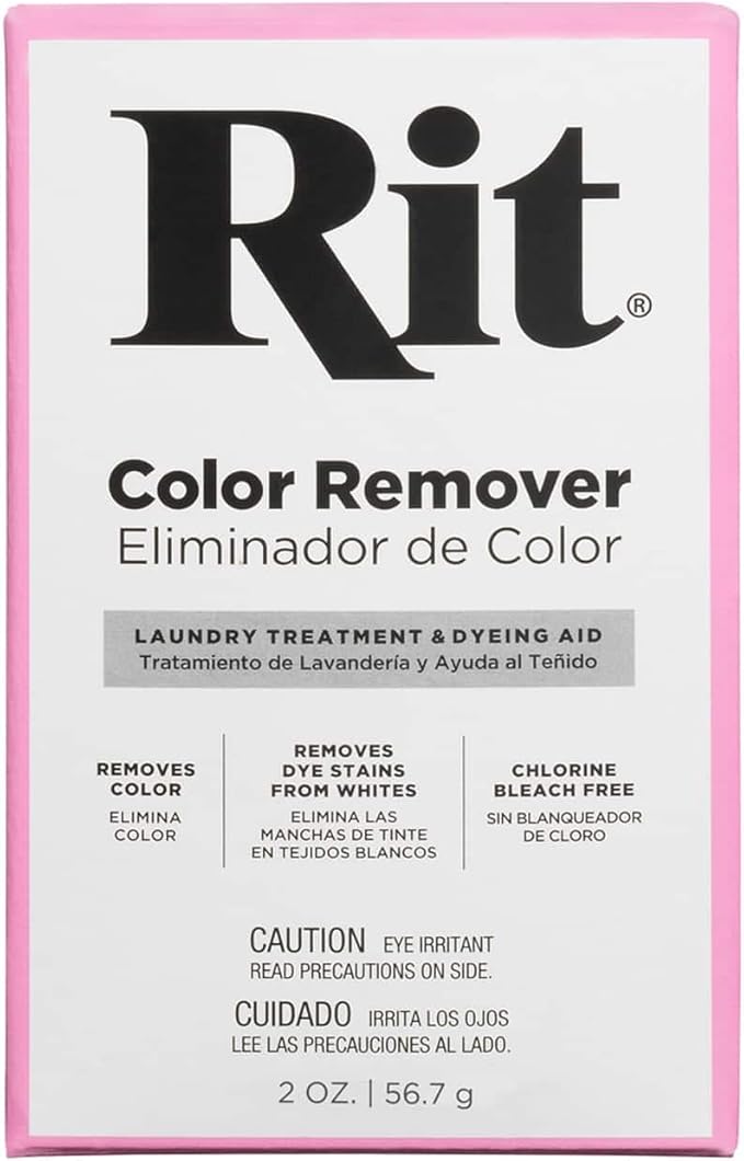 2oz. Rit Color Remover - Removes Stains from Cotton Linen Wool Rayon and Ramie - Bulk 12 Pack