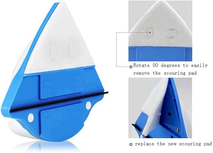 Hollow Double-layer Glassware Glass Window Cleaner Cleaning Scraper （16 * 12.3 8.5cm）