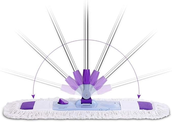 Lazy Flat Mop Stainless Steel Handle House Cleaning Dust Water for Wooden Floor Ceramic Tile Microfibre Fabric