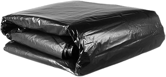 HEMOTON 50pcs Heavy Duty Large Trash Bags 80x100cm Black Contractor Garbage Bags for 100l Bins Commercial Outdoor Gardening and Janitorial Use