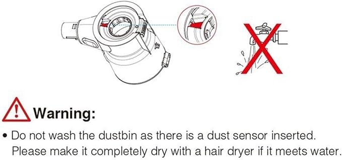 Replacement Part Cordless Vacuum Cleaner Compatible for Tineco Replacement Dustbin Compatible for Pure ONE S12 EX Cordless Vacuum Cleaner JIA168WEI