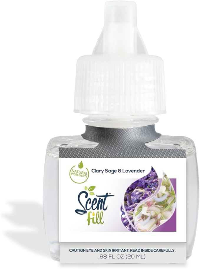 Scent Fill Clary Sage &amp Lavender Blend Plug in Air Freshener 4 Scented Oil Refills