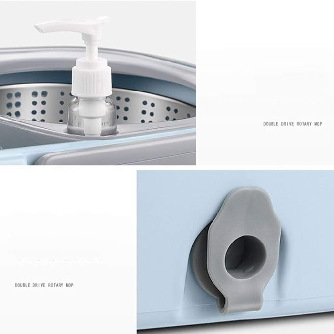 Spin Mop 360° Self Wringing Spinning Mop Washable Microfiber Mop Heads Easy to Use and Store