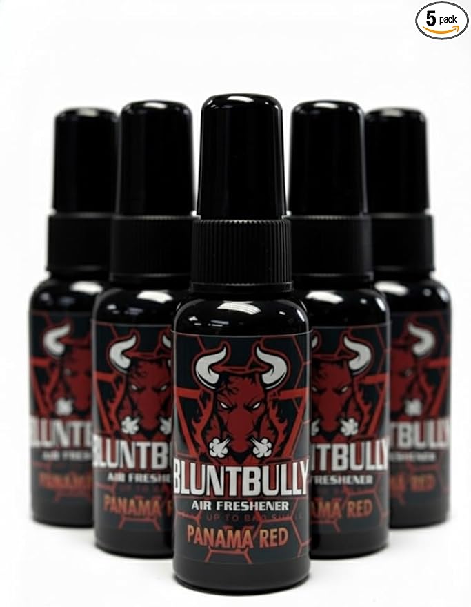 Blunt Bully Air Freshener (Panama Red) (5 Pack) Premium Oil Based Air Freshener Spray. Long-Lasting Room Bathroom Office &amp Car Scent | Eliminates Odors from Smoke Pets &amp More