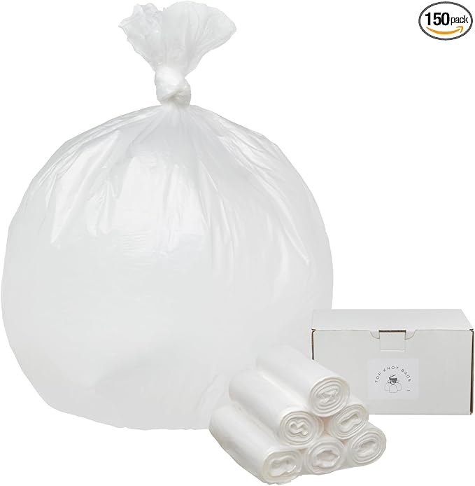 33 Gallon Garbage Trash Bag 33X40 Clear 150 Count Can Liner Bulk 30 Gallon 31 Gallon 32 Gallon 34 Gallon 35 Gallon Made in USA