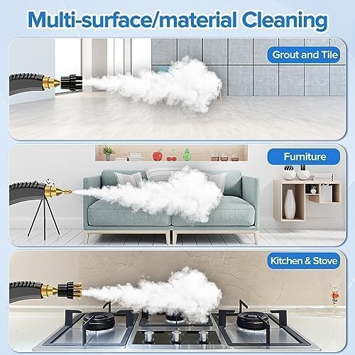 High Pressure Steam Cleaner Steamer for Cleaning Handheld Portable Steam Cleaners for Home Steamer for Car Detailing Steam Cleaner for Upholstery Kitchen Bathroom Grout and Tile