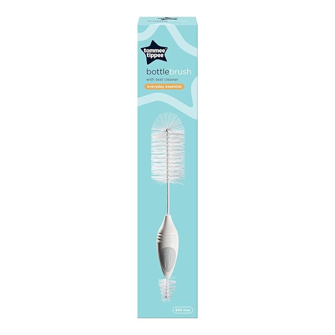Tommee Tippee Essentials Bottle &amp Teat Brush - Orange Blue Or Pink