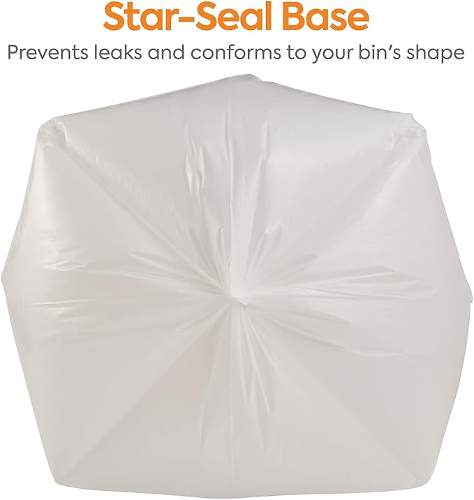 20-30 Gallon Trash Bag 30 x 36 Low Density 0.9 mil White 200 Bags/Box