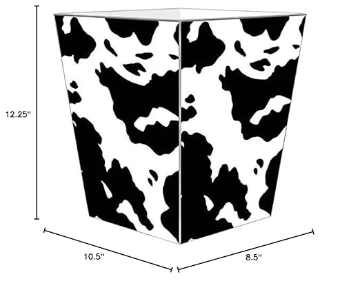 Marye-Kelley WB2624 - Cow Print Wastepaper Basket