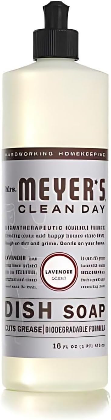Mrs. MEYER'S CLEAN DAY Kitchen Set Room Freshener Multi-Surface Cleaner Dish Soap and Foaming Hand Soap 4 CT (Lavender)