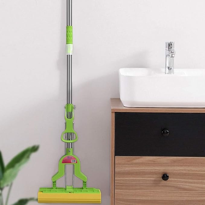 Sponge Mop Dry and Store Floor Cleaning Solution Self Lazy