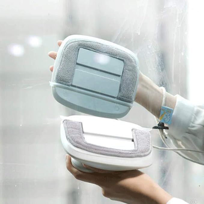 Glass Wiper- Double-sided Window Cleaner Wiper Magnetic Cleaning Tools for High-rise Glazed Windows Thickness