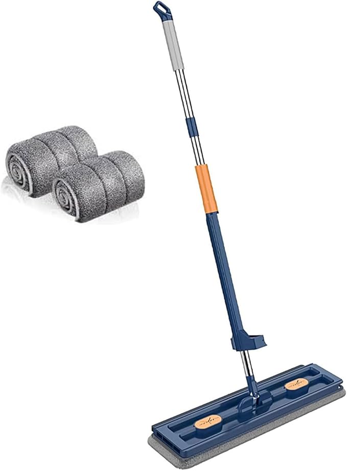 Large Flat Mop Set 360° Rotation Floor Tool with 2/4/6 Microfibre Mop