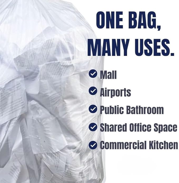33 Gallons Trash Bag - Natural/Clear 16 Mic Hd 33 X 40 250/Case