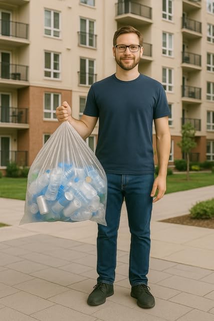 Trash Bag 26 gallon clear strong 100 count
