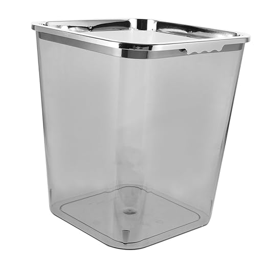 DOITOOL Large Transparent Plastic Trash Can with Press Ring PP Wastebasket for Bathroom Kitchen Office Stable Lidless Garbage Container for Home Use
