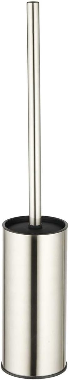 BGL Toilet Brush Holder Brushed Nickel Stainless Steel 304 Brushed Nickel Round Freestanding Toilet Bowl Brush and Holder for Bathroom