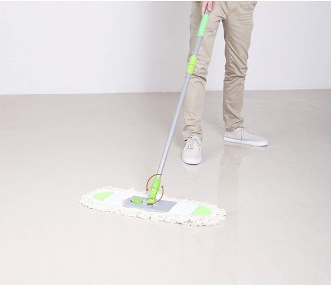 MopDust Mop Cotton with Stainless Steel Threaded Long Handle and Metal Frame