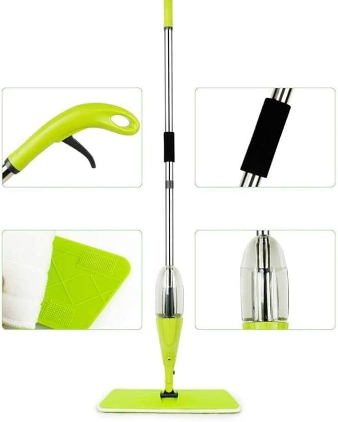 Spray Mop for Floor Cleaning Flat Mop with Comfortable Foam Handle Ideal for Hardwood Laminate Tile and Ceramic Floors