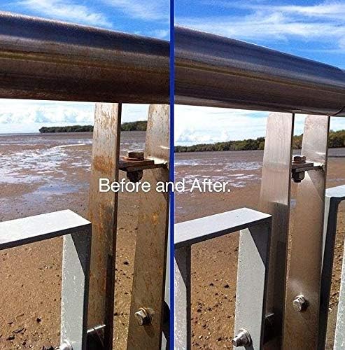 Heavy-Duty Rust Stain Remover for Metal Surfaces Including Stainless Steel. Our Industrial Use Metal Cleaner and Stainless Steel Rust Remover Gel Needs No Scrubbing Simply Apply and Rinse off (4 oz)
