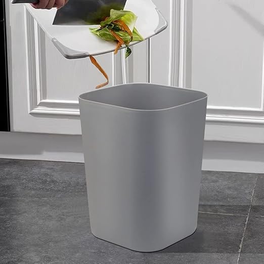 Besli 2 Gallon Small Trash Can Garbage Can Wastebasket for Bathroom Bedroom Kitchen OfficePack of 3 (Gray)