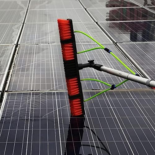 Window Cleaning Pole/Water Powered Telescopic Brush/Extendable Cleaner Greenhouse Roof Suitable for Cleaning Photovoltaic Panels Trucks Windows 6 Rod