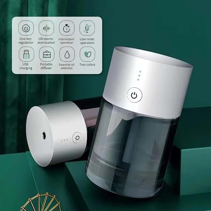 Car Air Freshener USB Rechargeable Essential Oil Diffuser Room Fragrance Diffuser Cool Mist Humidifier Scent MachineB